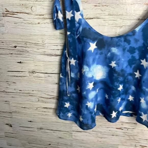Buddy Love - Star Top blue size  small tank top white - Picture 2 of 8
